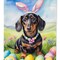 Edge Collections - 28" X 40" - Multicolor - DLarge Dachshund Easter Egg Hunt Garden Banner - 1 Piece